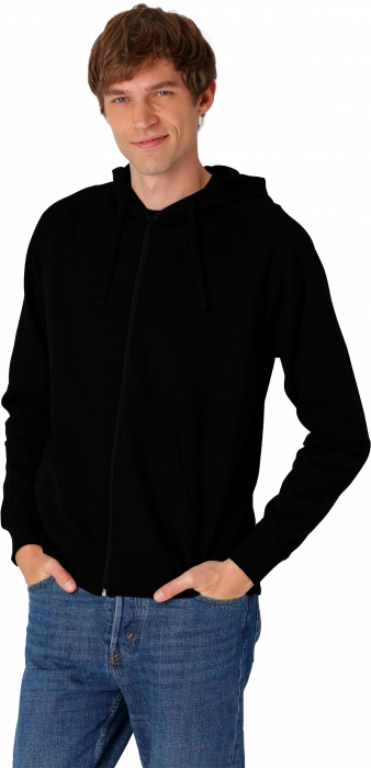 Neutral - Organic Cotton Hoodie With Full Zip - Black