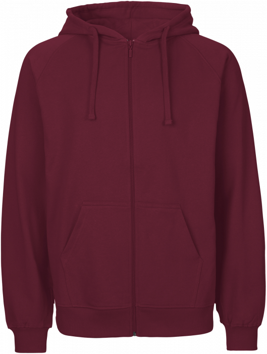 Neutral - Organic Cotton Hoodie With Full Zip - Bordeaux