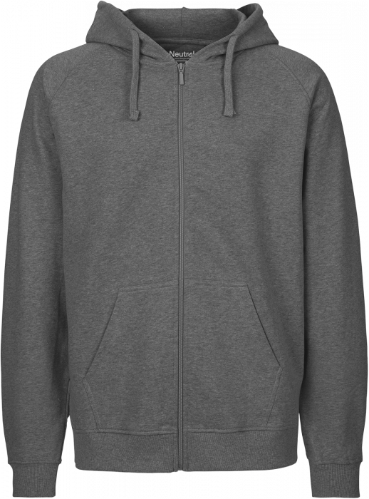 Neutral - Organic Cotton Hoodie With Full Zip - Dark Heather