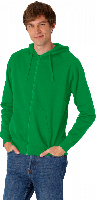 Neutral - Organic Cotton Hoodie With Full Zip - Green