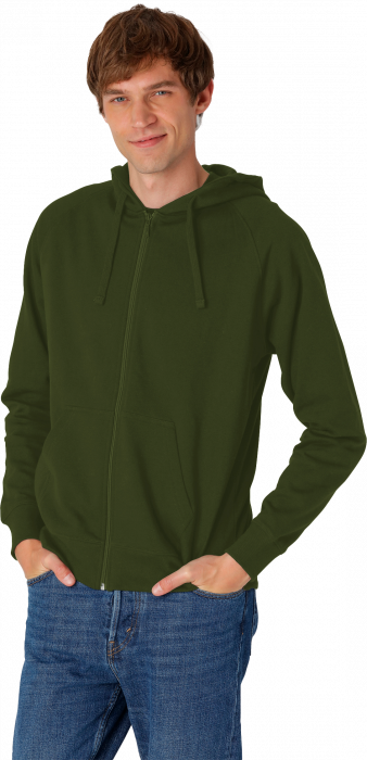 Neutral - Organic Cotton Hoodie With Full Zip - Military
