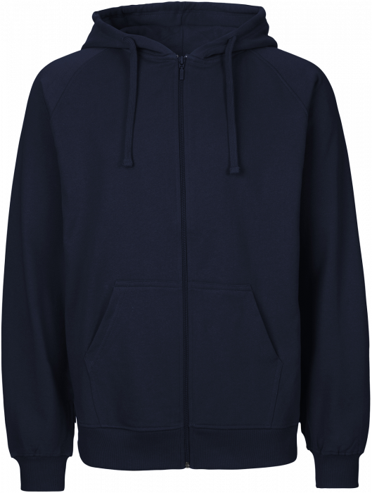 Neutral - Organic Cotton Hoodie With Full Zip - Marinho