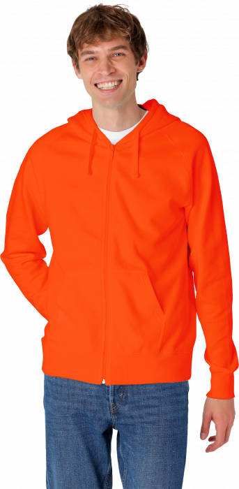 Neutral - Organic Cotton Hoodie With Full Zip - Orange