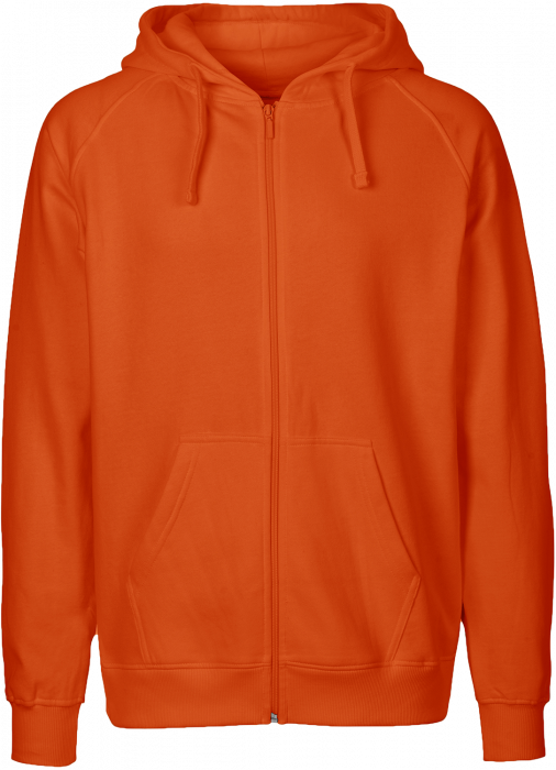 Neutral - Organic Cotton Hoodie With Full Zip - Orange