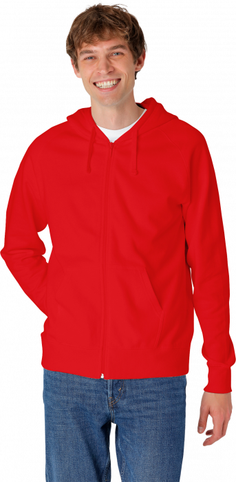 Neutral - Organic Cotton Hoodie With Full Zip - Red