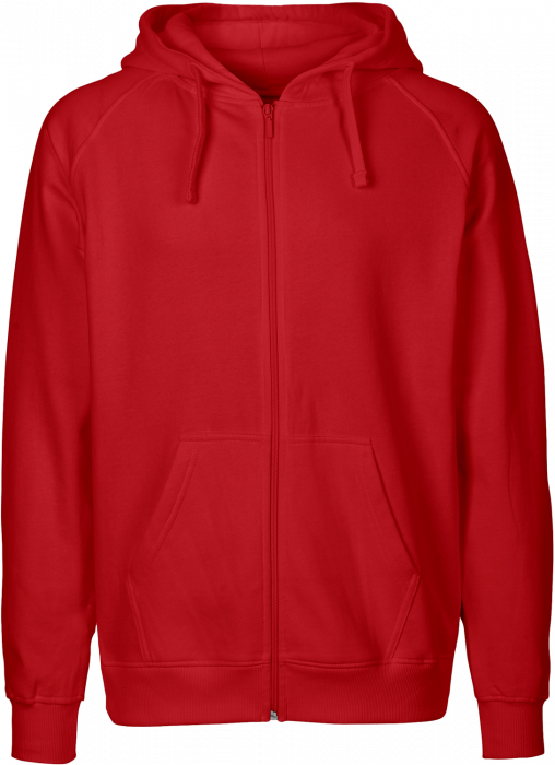 Neutral - Organic Cotton Hoodie With Full Zip - Red