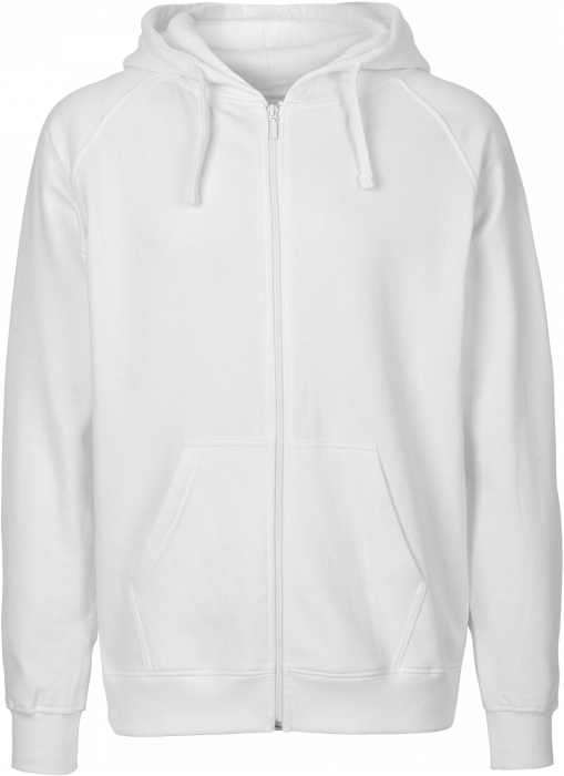 Neutral - Organic Cotton Hoodie With Full Zip - White