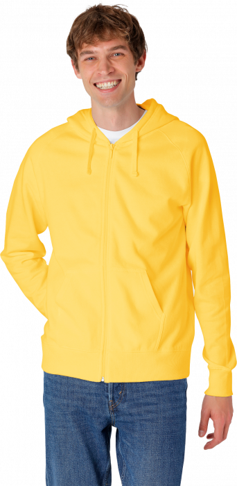 Neutral - Organic Cotton Hoodie With Full Zip - Yellow