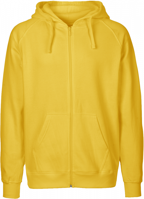 Neutral - Organic Cotton Hoodie With Full Zip - Yellow