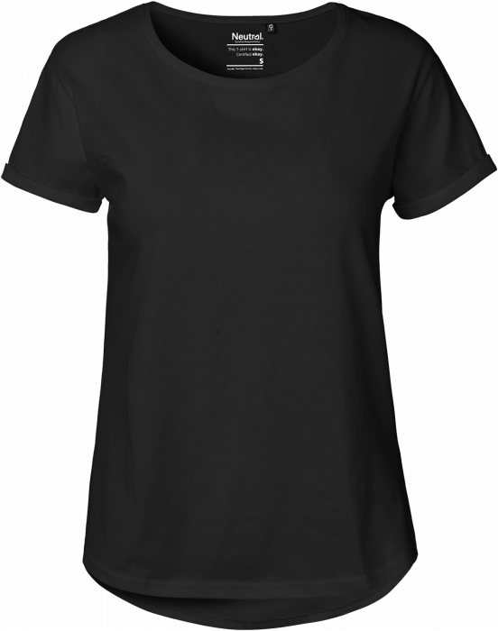Neutral - Økologisk Roll Up Sleeve T-Shirt Dame - Sort