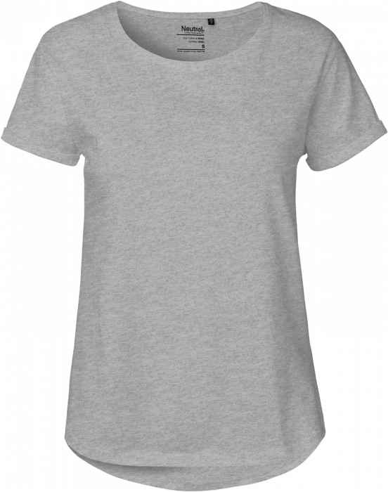 Neutral - Økologisk Roll Up Sleeve T-Shirt Dame - Sport Grey