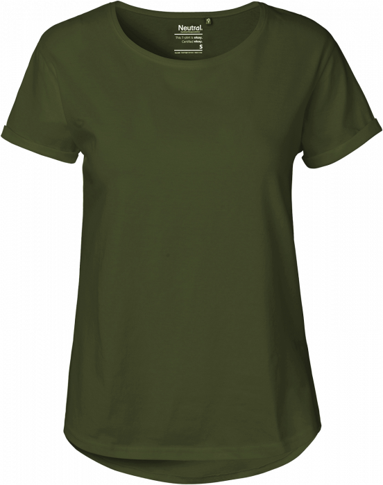 Neutral - Økologisk Roll Up Sleeve T-Shirt Dame - Military