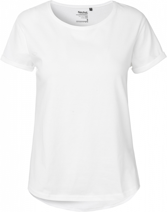 Neutral - Økologisk Roll Up Sleeve T-Shirt Dame - White