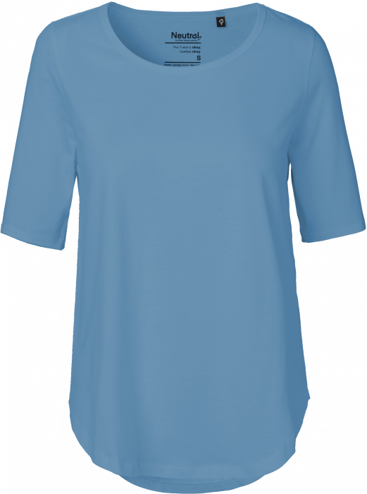 Neutral - T-Shirt Med Albuelange Ærmer Dame - Dusty Indigo