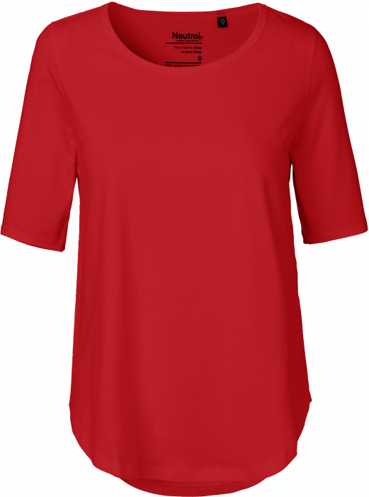 Neutral - T-Shirt Med Albuelange Ærmer Dame - Rød