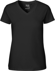 Organic cotton tee w. V-neck Women