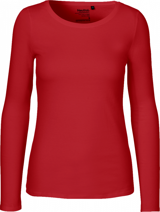 Neutral - Økologisk Langærmet T-Shirt Dame - Rød