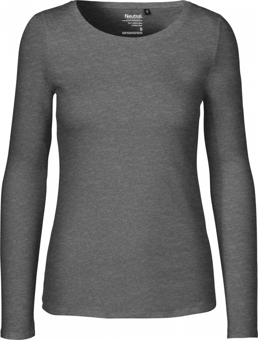 Neutral - Økologisk Langærmet T-Shirt Dame - Dark Heather