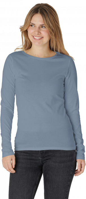 Neutral - Organic Long Sleeve T-Shirt Female - Dusty Indigo