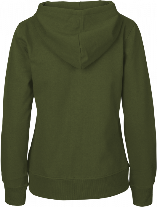 Neutral - Organic Cotton Hoodie With Full Zip Women - Military