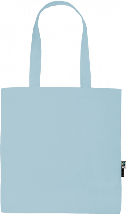 Neutral - Organic Tote Bag With Long Handles - Light Blue