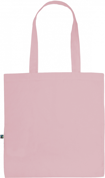 Neutral - Organic Tote Bag With Long Handles - Light Pink