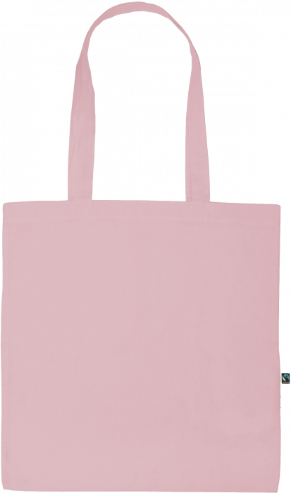 Neutral - Organic Tote Bag With Long Handles - Light Pink