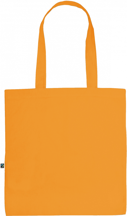 Neutral - Organic Tote Bag With Long Handles - Okay Orange