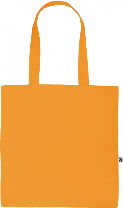 Neutral - Organic Tote Bag With Long Handles - Okay Orange