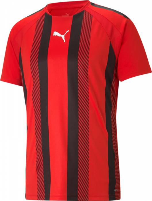 Puma - Striped Team Jersey For Kids - Rosso & nero