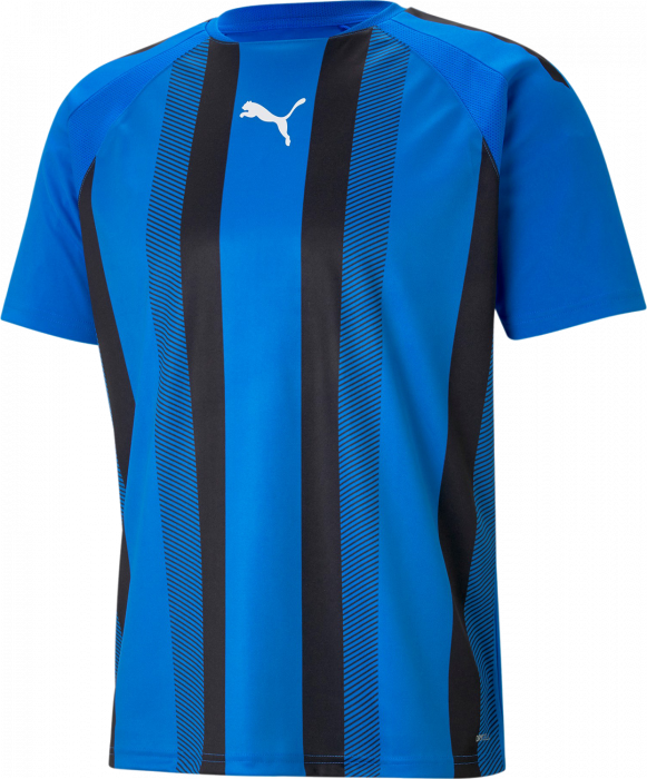 Puma - Striped Team Jersey For Kids - Niebieski & czarny