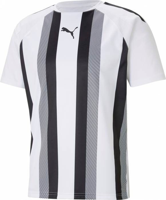 Puma - Striped Team Jersey For Kids - White & black