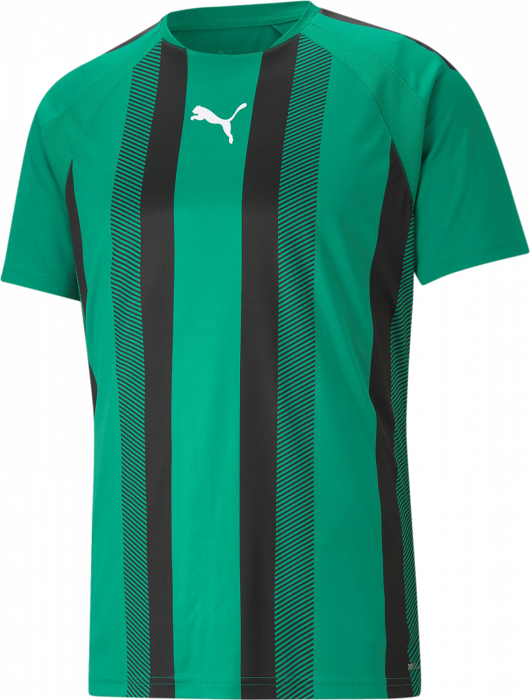 Puma - Striped Team Jersey From - Green & preto