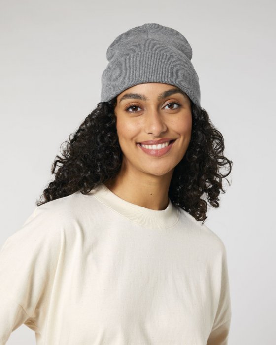 Stanley/Stella - Rib Beanie - Mid Heather Grey