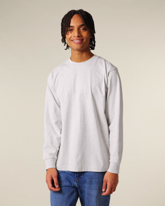 Stanley/Stella - Freestyler Unisex Heavy Long Sleeve T-Shirt - Cool Heather Grey