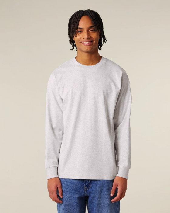 Stanley/Stella - Freestyler Unisex Heavy Long Sleeve T-Shirt - Cool Heather Grey