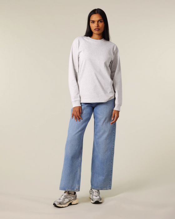 Stanley/Stella - Freestyler Unisex Heavy Long Sleeve T-Shirt - Cool Heather Grey