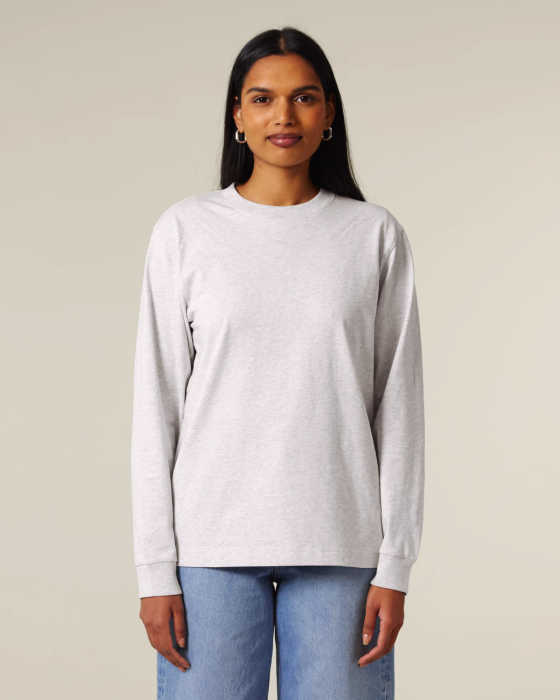 Stanley/Stella - Freestyler Unisex Heavy Long Sleeve T-Shirt - Cool Heather Grey