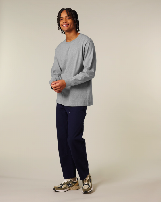 Stanley/Stella - Freestyler Unisex Heavy Long Sleeve T-Shirt - Heather Grey