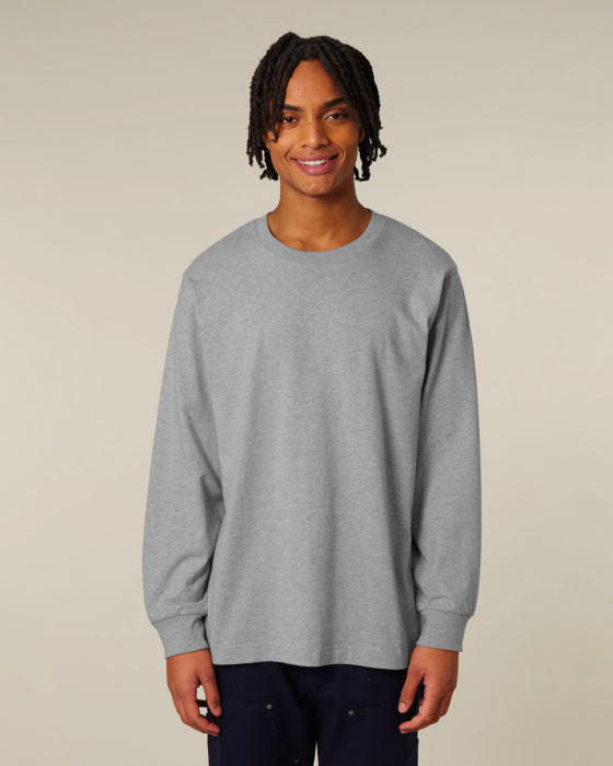 Stanley/Stella - Freestyler Unisex Heavy Long Sleeve T-Shirt - Heather Grey