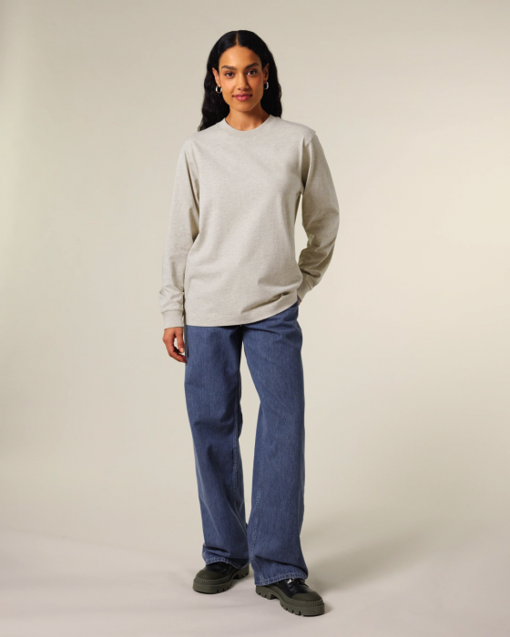 Stanley/Stella - Freestyler Unisex Heavy Long Sleeve T-Shirt - Heather Haze