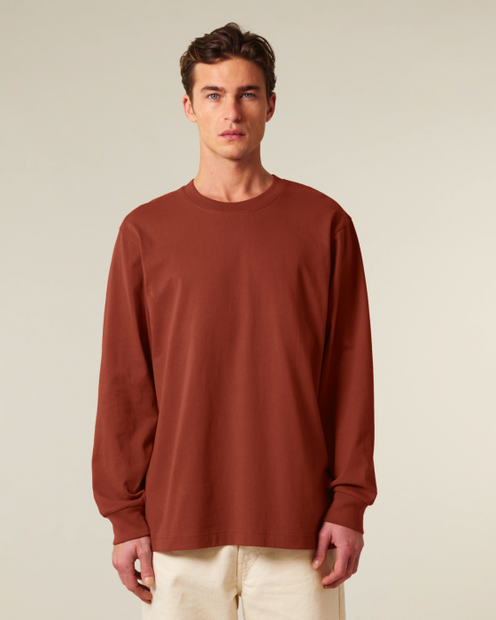 Stanley/Stella - Freestyler Unisex Heavy Long Sleeve T-Shirt - Heritage Brown