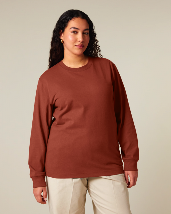 Stanley/Stella - Freestyler Unisex Heavy Long Sleeve T-Shirt - Heritage Brown