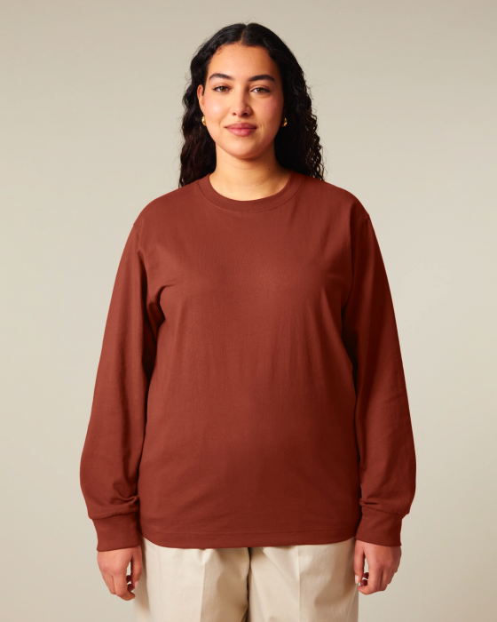 Stanley/Stella - Freestyler Unisex Heavy Long Sleeve T-Shirt - Heritage Brown