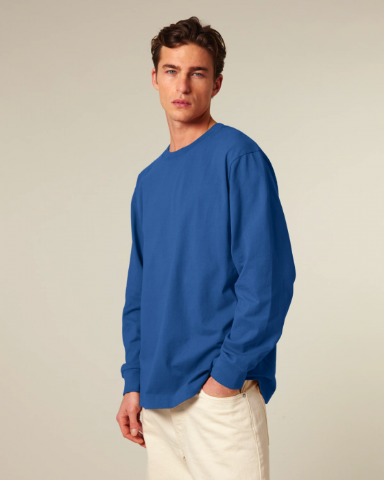 Stanley/Stella - Freestyler Unisex Heavy Long Sleeve T-Shirt - Mindful Blue