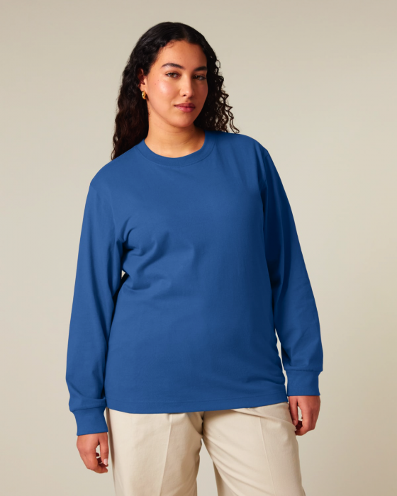 Stanley/Stella - Freestyler Unisex Heavy Long Sleeve T-Shirt - Mindful Blue