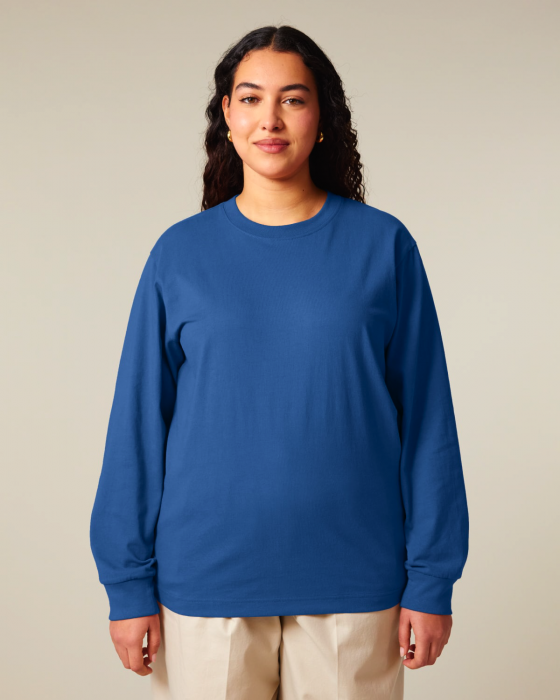 Stanley/Stella - Freestyler Unisex Heavy Long Sleeve T-Shirt - Mindful Blue