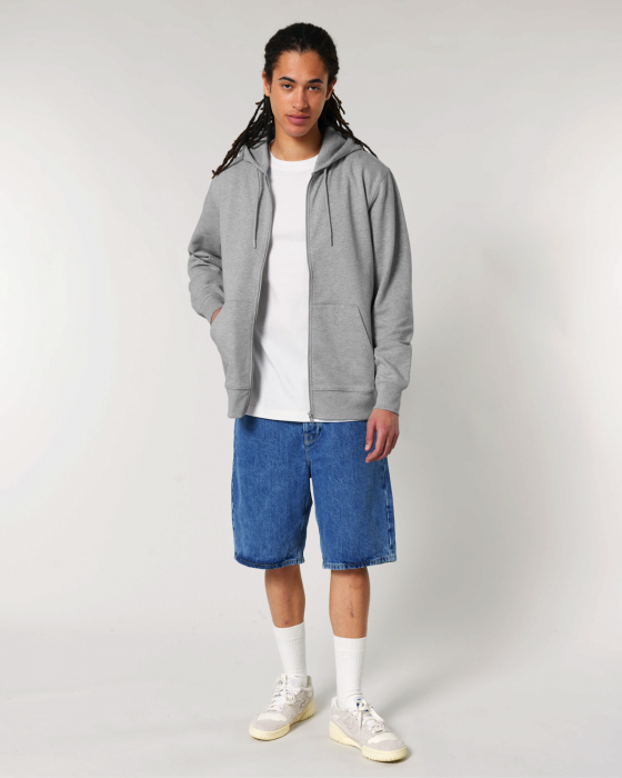 Stanley/Stella - Cultivator 2.0 Unisex Hoodie With Zipper - Heather Grey