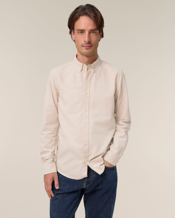 Stanley/Stella - Stanley Oxford Shirt - Beige Oxford