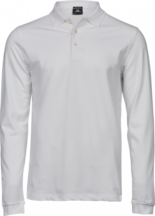 Tee Jays - Luxury Men's Long Sleeve Polo - Blanc